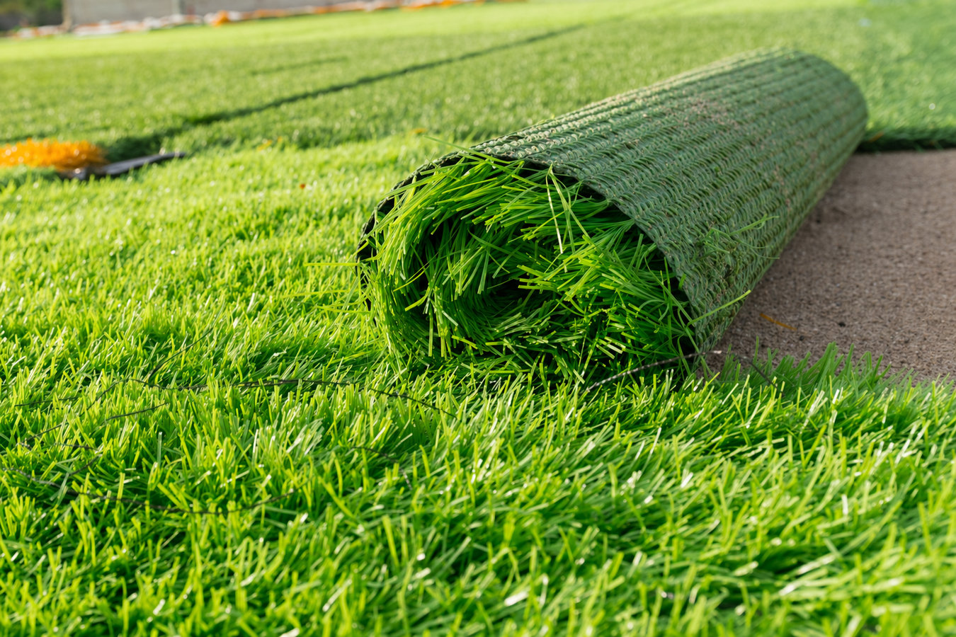 Artificial turf installation in Pacifica, CA